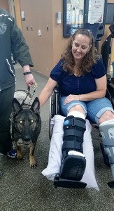 Terri and Therapy Dog
